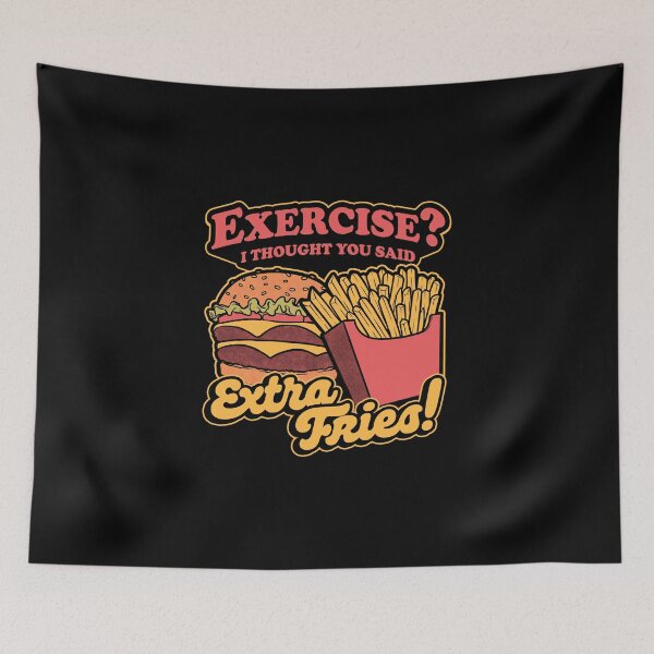 Item preview, Burger Fries Exercise - Fast Food Joke designed and sold by Studio Mootant.