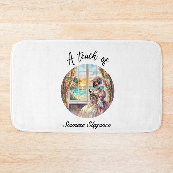 Item preview, Siamese Elegance Victorian Cat Lady at Tropical Sunset Window designed and sold by Fateh-Kro ⭐⭐⭐⭐⭐.