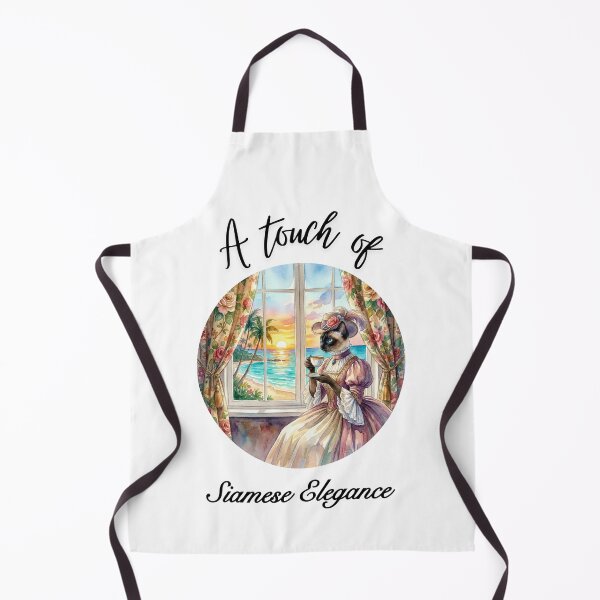 Item preview, Siamese Elegance Victorian Cat Lady at Tropical Sunset Window designed and sold by Fateh-Kro ⭐⭐⭐⭐⭐.