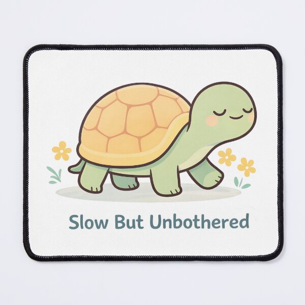 Item preview, Slow But Unbothered – Cute Turtle Sticker designed and sold by WAUZ.