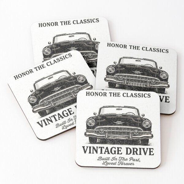 Item preview, Vintage Drive – Classic Car Retro Design designed and sold by Zynky.