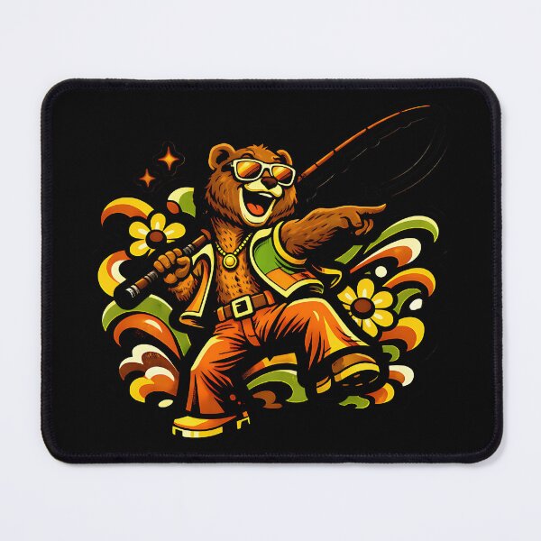 Item preview, Groovy Disco Bear Fishing Legend designed and sold by EimSol.
