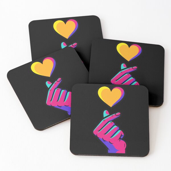 Item preview, Kpop Korean Music Cute Finger Heart Love Korea designed and sold by LuminOrb.