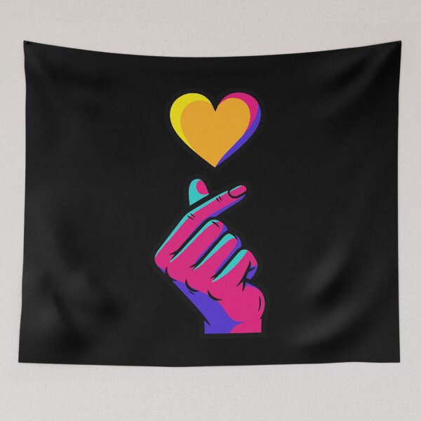 Item preview, Kpop Korean Music Cute Finger Heart Love Korea designed and sold by LuminOrb.
