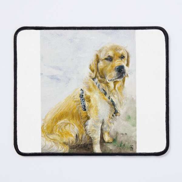 Item preview, Golden retriever, watercolor dog, dog portrait designed and sold by ToilesdeKatia.