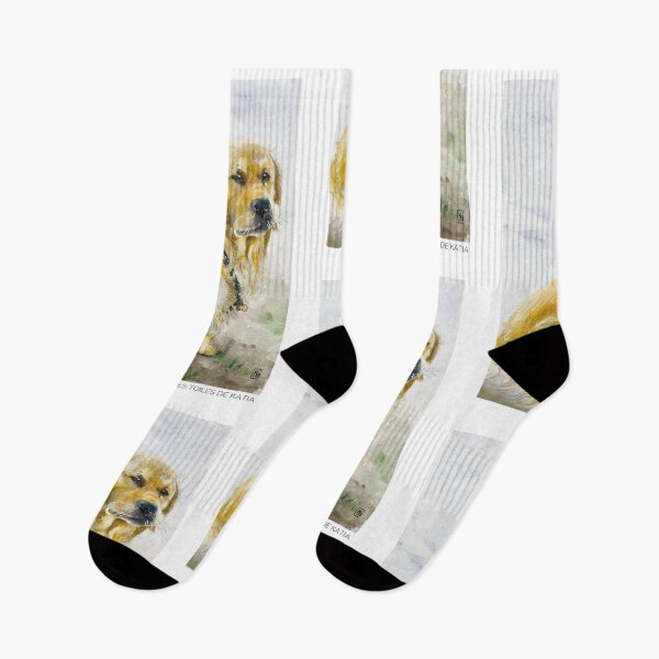 Item preview, Golden retriever, watercolor dog, dog portrait designed and sold by ToilesdeKatia.