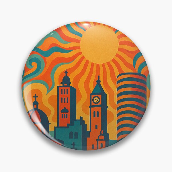 Item preview, Trippy Psychedelic Poster of Guayaquil | Neon Riverfront Vision | Surreal Pacific Coastal City Art designed and sold by PaintedPixels01.