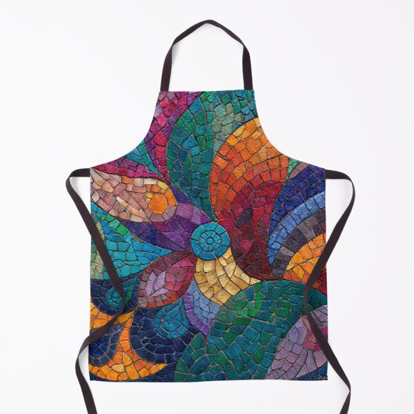 Item preview, Gaudi Inspired Mosaic Tile Ornament Vivid Flowers Pattern designed and sold by GrinGalore.