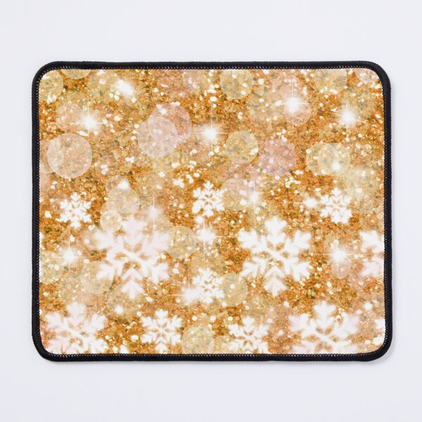 Item preview, Gold glittery sparkling snowflakes designed and sold by hollycooper.