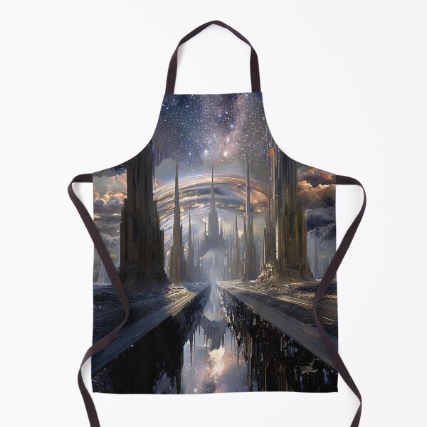 Item preview, Celestial Spires | Visionary Cosmic Architecture Wall Art designed and sold by Stoneflower-Art.