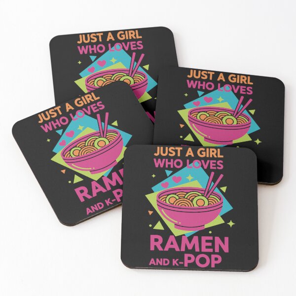 Item preview, Just A Girl Who Loves Ramen And K-Pop Korean Music designed and sold by LuminOrb.