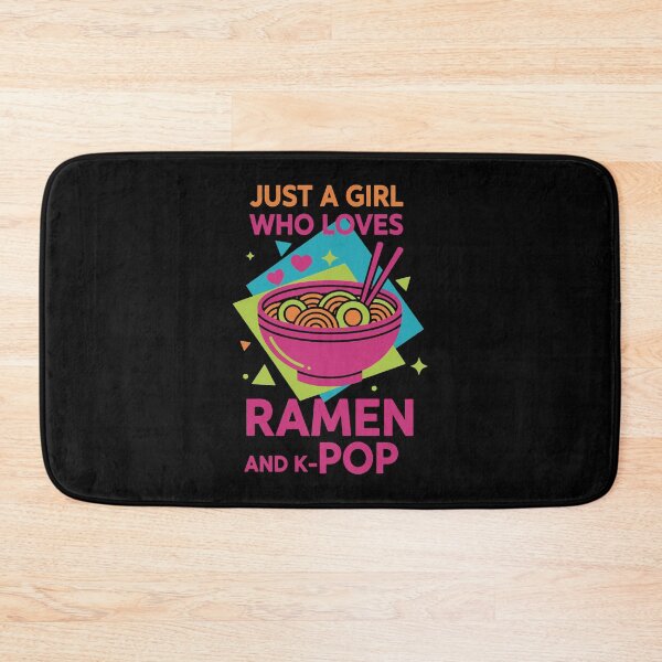 Item preview, Just A Girl Who Loves Ramen And K-Pop Korean Music designed and sold by LuminOrb.