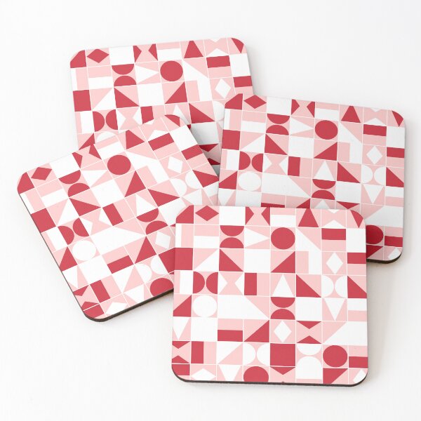 Item preview, Pink and Red, Geometric Shapes Pattern  designed and sold by OneThreeSix.