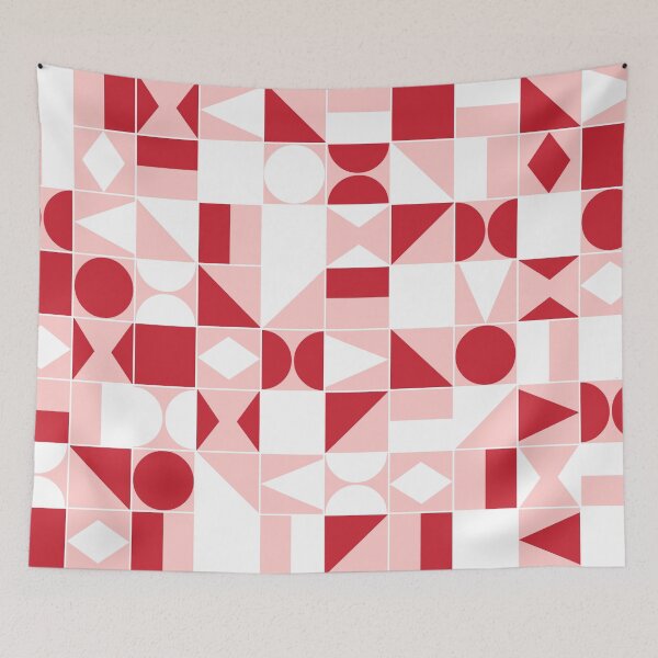 Item preview, Pink and Red, Geometric Shapes Pattern  designed and sold by OneThreeSix.