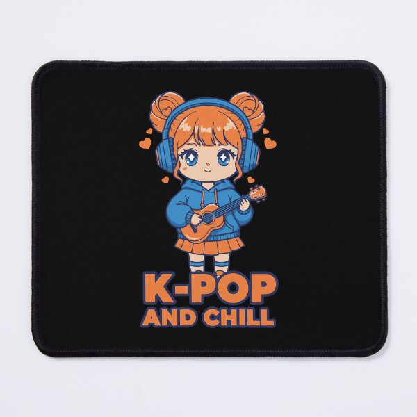 Item preview, K-POP AND CHILL Cute Korean Kpop Music Anime Girl designed and sold by LuminOrb.