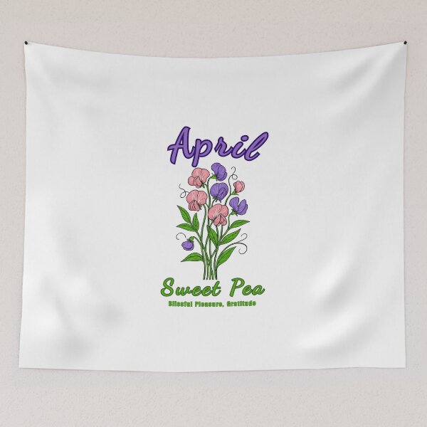 Item preview, April Birth Flower - Sweet Pea designed and sold by DixieGirlStudio.