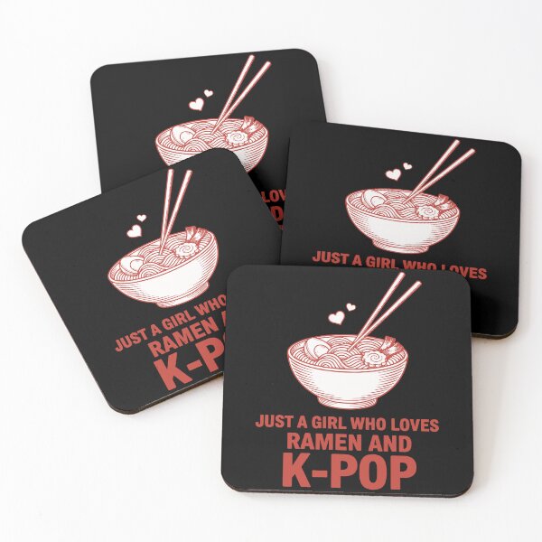 Item preview, Just A Girl Who Loves Ramen And K-Pop Korean Music designed and sold by LuminOrb.