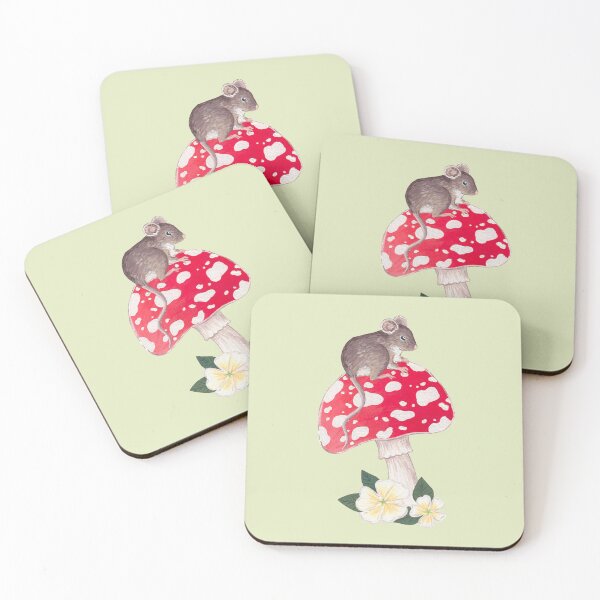 Item preview, Cute Mouse sitting on a Toadstool designed and sold by WildWoodPrint.