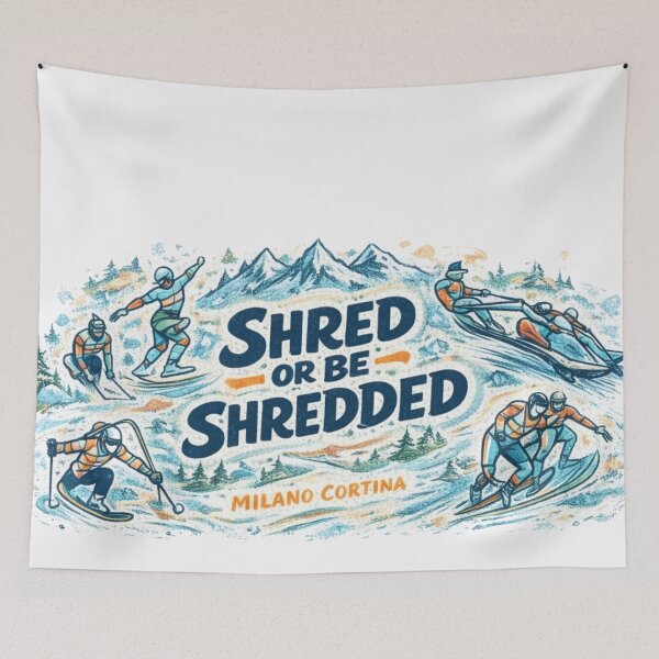 Item preview, Shred or Be Shredded – Winter Sports Illustration designed and sold by doorzz.