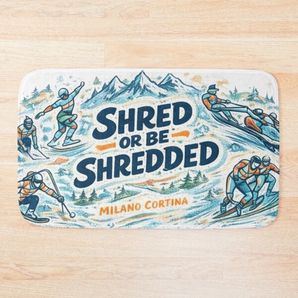 Item preview, Shred or Be Shredded – Winter Sports Illustration designed and sold by doorzz.