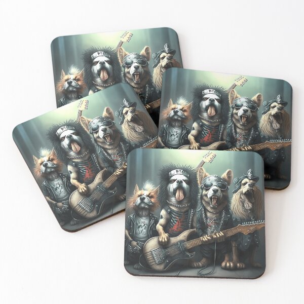 Item preview,  Heavy Metal Dog Band Art designed and sold by moropasashop.