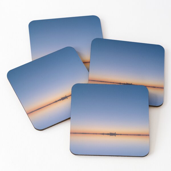 Item preview, Abstract Sunset Horizon – Peach Lavender Ruined Silhouette designed and sold by Static Horizon Art.