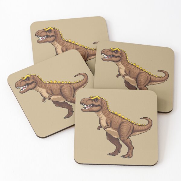 Item preview, Pixel Art Brown T-Rex designed and sold by Potato Quality Prints.