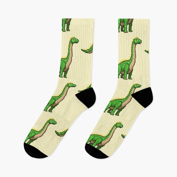 Item preview, Pixel Art Light Green Brontosaurus designed and sold by Potato Quality Prints.
