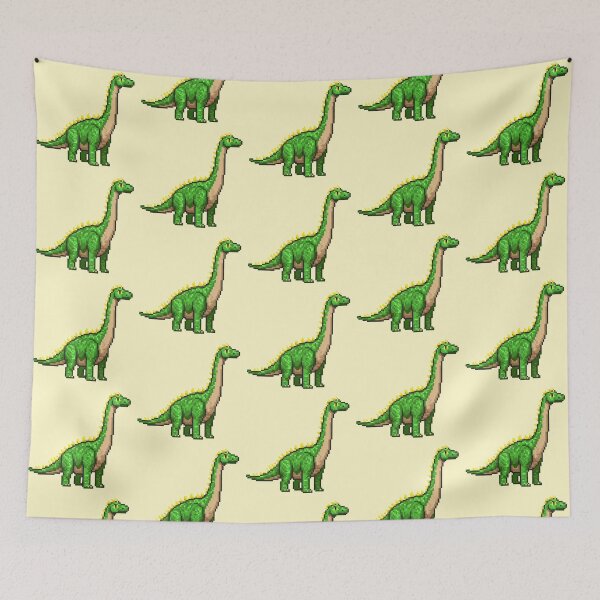 Item preview, Pixel Art Light Green Brontosaurus designed and sold by Potato Quality Prints.