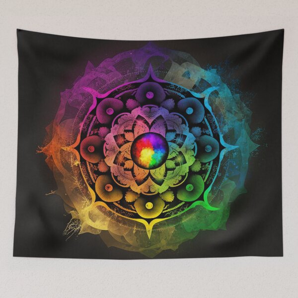 Item preview, Multicolor Chakra Energy System Art designed and sold by AetherVibes.