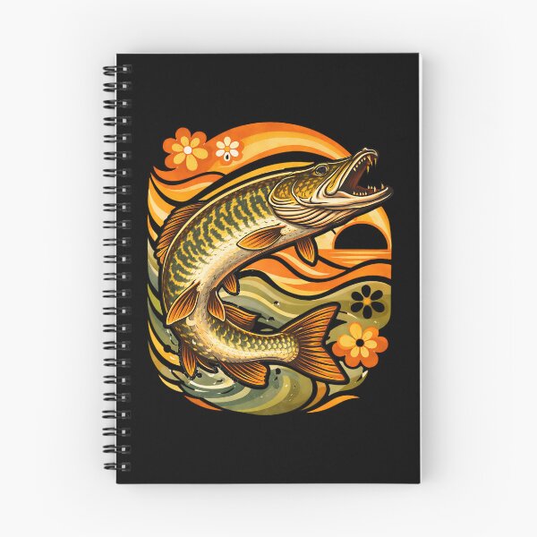 Item preview, Retro Muskellunge Predator Sunset Emblem designed and sold by EimSol.