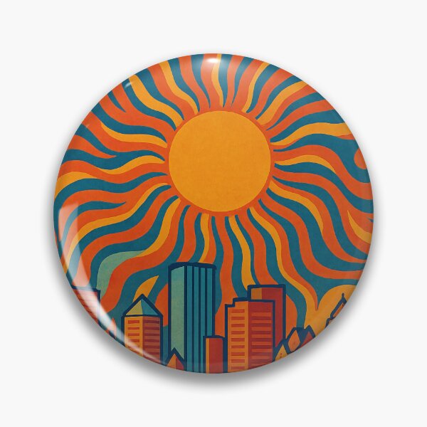 Item preview, Trippy Psychedelic Poster of Edmonton | Neon River Valley Vision | Surreal Northern Prairie City Art designed and sold by PaintedPixels01.