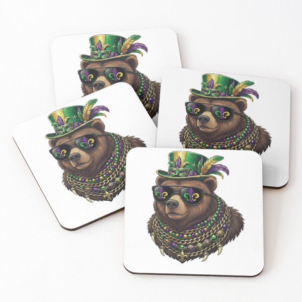 Item preview, Mardi Gras Bear Party Celebration designed and sold by salmzouriart.
