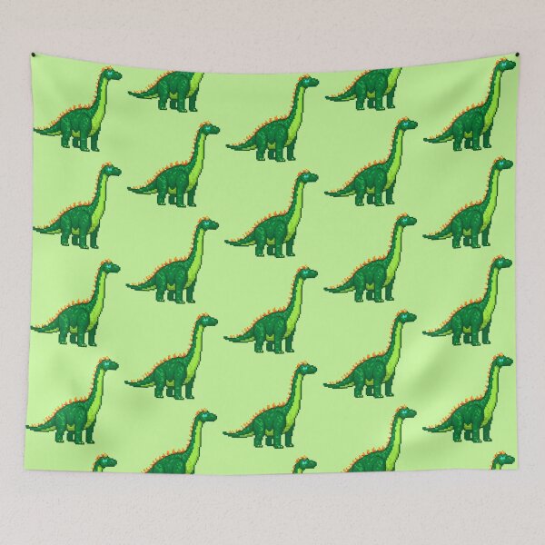 Item preview, Pixel Art Green Brontosaurus designed and sold by Potato Quality Prints.