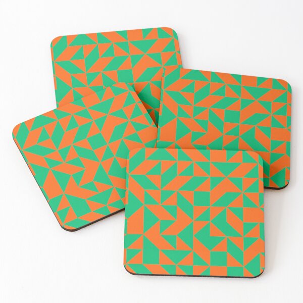 Item preview, Orange and Green Geometric Shapes Pattern  designed and sold by OneThreeSix.