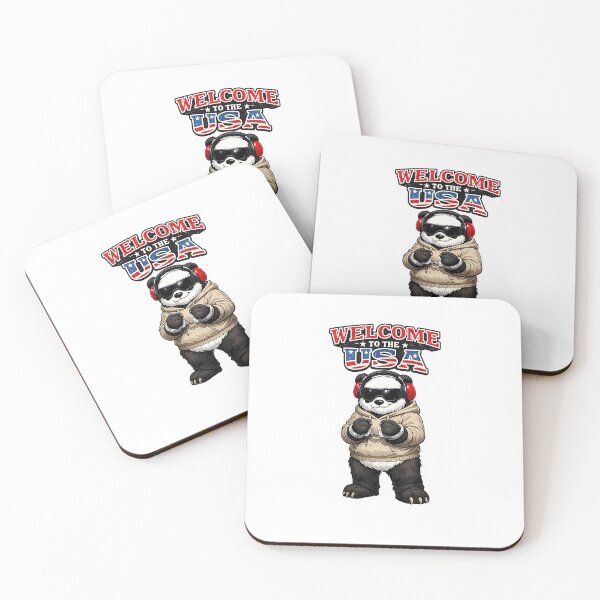 Item preview, Welcome to the USA  America Panda designed and sold by Frizzanteworld.
