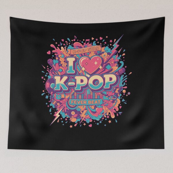 Item preview, I Love K-Pop Fever Beat K-Pop Star Korean Music designed and sold by LuminOrb.