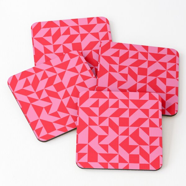 Item preview, Pink and Red Geometric Shapes Pattern  designed and sold by OneThreeSix.