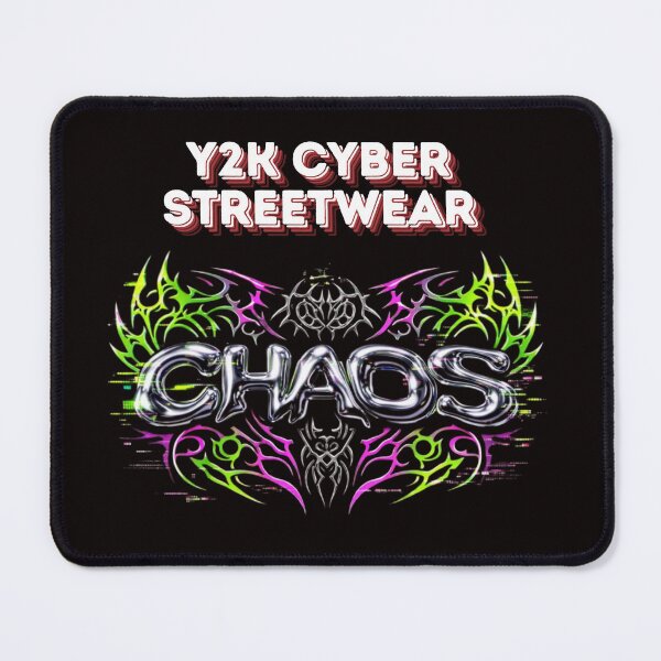 Item preview, Y2K Cybercore Tribal Chrome Glitch Futuristic Aesthetic designed and sold by Supergrafix07.