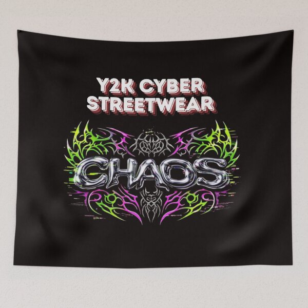 Item preview, Y2K Cybercore Tribal Chrome Glitch Futuristic Aesthetic designed and sold by Supergrafix07.