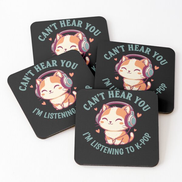 Item preview, Cant Hear You Im Listening To K-Pop Cute Cat designed and sold by LuminOrb.