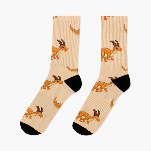 Item preview, Pixel Art Orange Dinosaur designed and sold by Potato Quality Prints.