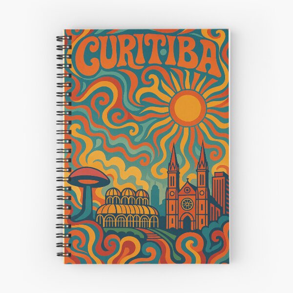 Item preview, Trippy Psychedelic Poster of Curitiba | Neon Urban Eco-Future | Surreal Brazilian City Art designed and sold by PaintedPixels01.