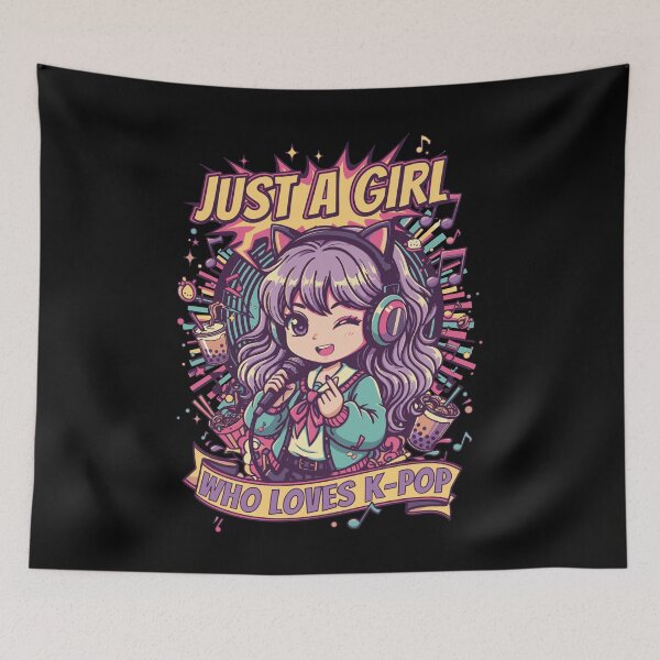 Item preview, Just A Girl Who Loves K-Pop Korean Music designed and sold by LuminOrb.