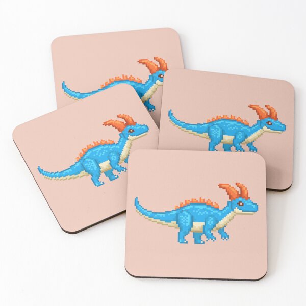 Item preview, Pixel Art Blue Dinosaur designed and sold by Potato Quality Prints.