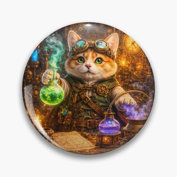Item preview, SteamPaws – 3D Steampunk Cat Alchemist designed and sold by ArtBryz.