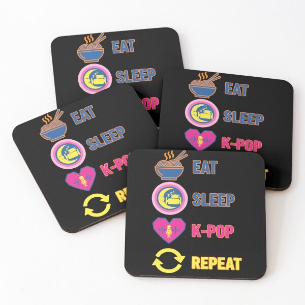 Item preview, Eat Sleep K-Pop Repeat Korean Music Cute Kpop Love designed and sold by LuminOrb.