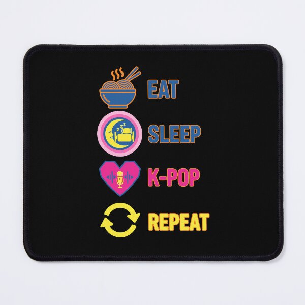 Item preview, Eat Sleep K-Pop Repeat Korean Music Cute Kpop Love designed and sold by LuminOrb.