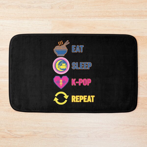 Item preview, Eat Sleep K-Pop Repeat Korean Music Cute Kpop Love designed and sold by LuminOrb.