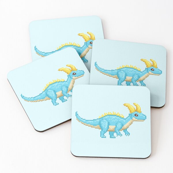 Item preview, Pixel Art Light Blue Dinosaur designed and sold by Potato Quality Prints.